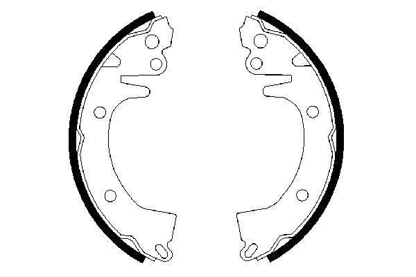 BOSCH 0986487462 Brake Shoe Set Rear Fits Hyundai Accent Mitsubishi Sapporo