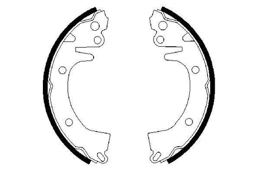 BOSCH 0986487462 Brake Shoe Set Rear Fits Hyundai Accent Mitsubishi Sapporo
