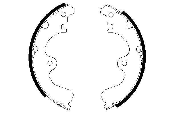 BOSCH 0986487474 Brake Shoe Set Rear 26mm Width Fits Toyota Cynos Starlet