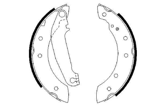 BOSCH 0986487485 Brake Shoe Set Rear 38mm Width Braking System For Volvo 440 460