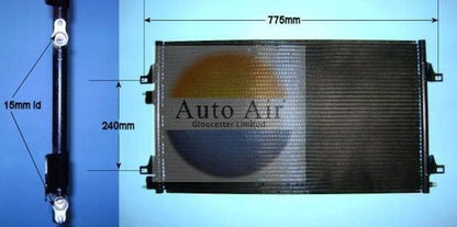 AUTO AIR 16-9924A Air Conditioning Condenser Fits Renault Laguna Vel Satis