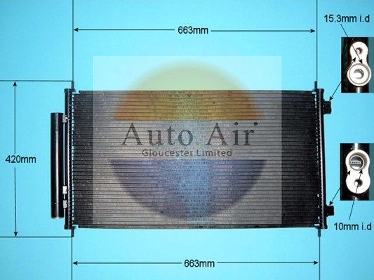 Auto Air 16-1345 A/C Air Con Condenser Air Conditioning Fits Honda CR-V