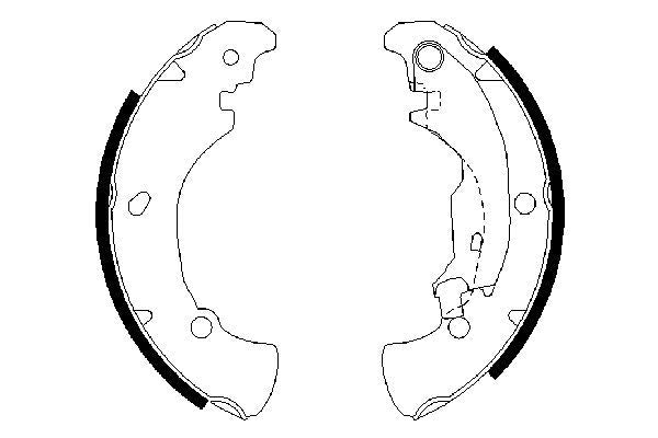 BOSCH 0986487560 Brake Shoe Set Rear 38mm Width Fits Fiat Brava Bravo Marea