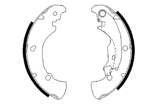 BOSCH 0986487560 Brake Shoe Set Rear 38mm Width Fits Fiat Brava Bravo Marea