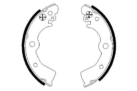 BOSCH 0986487578 Brake Shoe Set Rear 31mm Width Braking System Fits Nissan