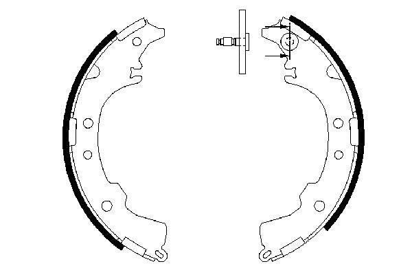 BOSCH 0986487588 Brake Shoe Set Rear Fits Toyota Picnic Liteace Town Ace