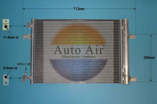 Auto Air 16-1360 A/C Condenser Air Conditioning Fits Chevrolet Opel Vauxhall