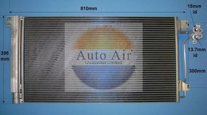 Auto Air 16-9964A A/C Air Con Condenser Air Conditioning With Dryer Fits VW