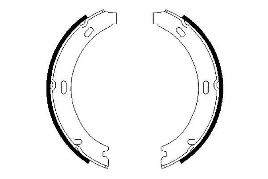 BOSCH 0986487647 Parking Brake Shoe Set Rear 20mm Width Fits Porsche Boxster