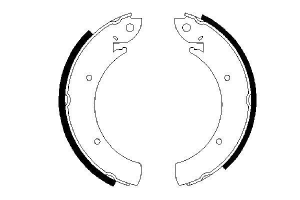 BOSCH 0986487648 Brake Shoe Set Rear 57mm Width Fits Daewoo Hyundai Ssangyong
