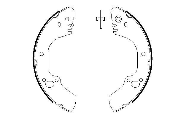 BOSCH 0986487662 Brake Shoe Set Rear 47mm Width Fits Opel Campo Vauxhall Brava