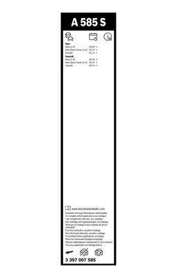 2 x BOSCH AEROTWIN A585S Flat Wiper Blades (Pair) 680/625mm Fits Opel Vauxhall