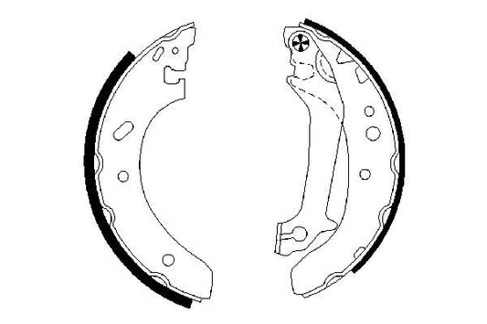 BOSCH 0986487674 Brake Shoe Set Rear Fits Ford Escort Escort Classic Courier