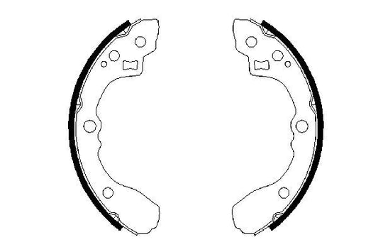 BOSCH 0986487687 Brake Shoe Set Rear 31mm Width Braking System Fits Kia Rio