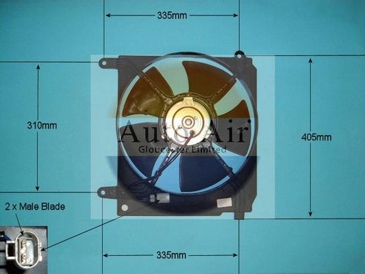 AUTO AIR 05-1127 Radiator Fan Electric Motor Passenger Side Fits Daewoo Lanos