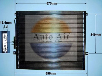 AUTO AIR 16-1173 Air Condenser A/C Air Conditioning Fits Jeep Grand Cherokee