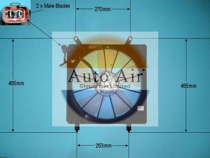 AUTO AIR 05-1139 Radiator Fan Electric Motor Centre Cooling Fits Honda CR-V