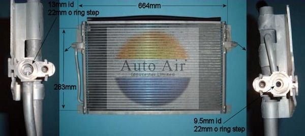 AUTO AIR 16-6542 Air Condenser A/C Air Conditioning Fits Volvo C70 S70 V70 850