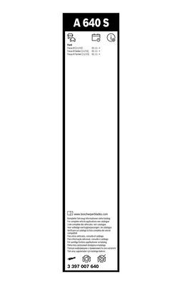 2 x BOSCH AEROTWIN A640S Flat Wiper Blades (Pair) 725/725mm Length Fits Ford