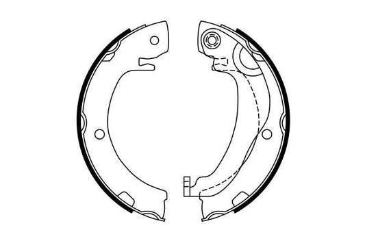 BOSCH 0986487763 Parking Brake Shoe Set Rear 32mm Width Fits Toyota Corolla