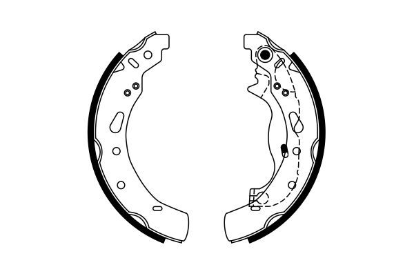 BOSCH 0986487767 Brake Shoe Set Rear 32mm Width Braking System Fits Mazda Mazda2