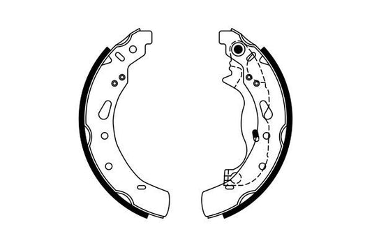 BOSCH 0986487767 Brake Shoe Set Rear 32mm Width Braking System Fits Mazda Mazda2