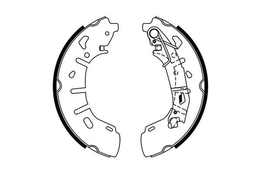 BOSCH 0986487773 Brake Shoe Set Rear Fits Fiat Doblo Opel Combo Vauxhall Combo