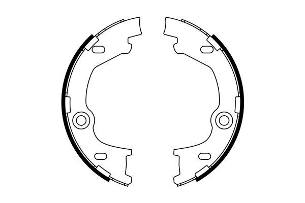 BOSCH 0986487777 Parking Brake Shoe Set Rear Fits Hyundai ix35 Kia Sportage