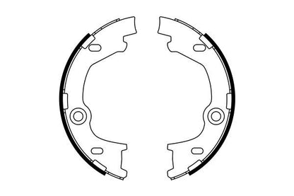 BOSCH 0986487777 Parking Brake Shoe Set Rear Fits Hyundai ix35 Kia Sportage