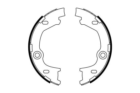 BOSCH 0986487777 Parking Brake Shoe Set Rear Fits Hyundai ix35 Kia Sportage