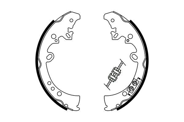 BOSCH 0986487787 Brake Shoe Set Rear 62mm Width Fits Toyota Hilux Vigo Hilux