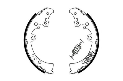 BOSCH 0986487787 Brake Shoe Set Rear 62mm Width Fits Toyota Hilux Vigo Hilux