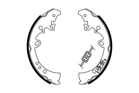 BOSCH 0986487787 Brake Shoe Set Rear 62mm Width Fits Toyota Hilux Vigo Hilux