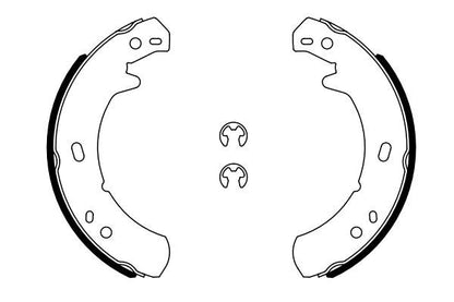 BOSCH 0986487914 Parking Brake Shoe Set Rear 70mm Width Fits Land Rover