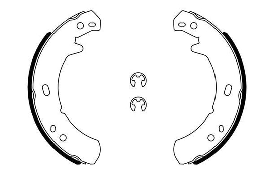BOSCH 0986487914 Parking Brake Shoe Set Rear 70mm Width Fits Land Rover