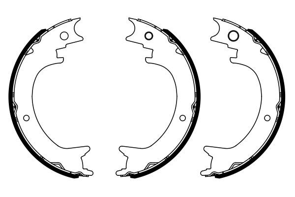 BOSCH 0986487945 Parking Brake Shoe Set Rear Fits Mitsubishi Pajero/Shogun