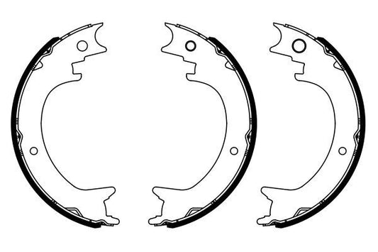 BOSCH 0986487945 Parking Brake Shoe Set Rear Fits Mitsubishi Pajero/Shogun