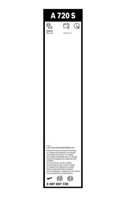 2 x BOSCH AEROTWIN A720S Flat Wiper Blades (Pair) 680/575mm Fits Vauxhall