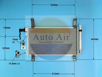 AUTO AIR 16-9911 Air Conditioning Condenser A/C Air Con Fits Mazda Mazda6