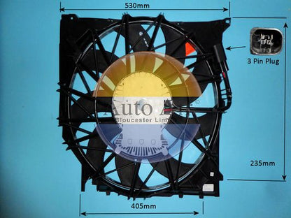AUTO AIR 05-1087 Radiator Fan Electric Motor Centre Cooling System Fits BMW X3