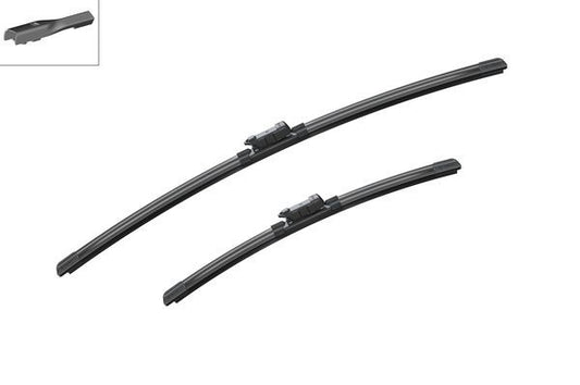 2 x BOSCH AEROTWIN A556S Flat Wiper Blades (Pair) Fits Audi DS Seat Skoda VW