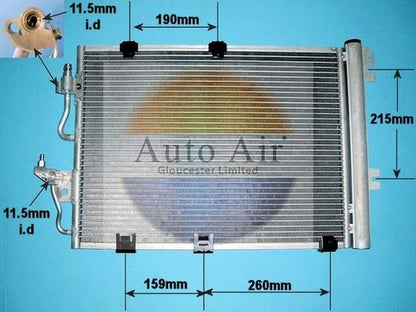 Auto Air 16-1060 Air Conditioning Condenser Fits Vauxhall Astra Astravan Zafira