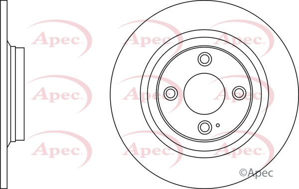 APEC DSK2579 Brake Disc Rear Solid Braking 276mm Outer Diameter Fits Mazda MX-5