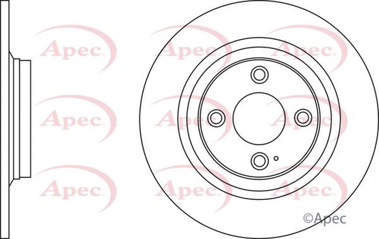 APEC DSK2579 Brake Disc Rear Solid Braking 276mm Outer Diameter Fits Mazda MX-5