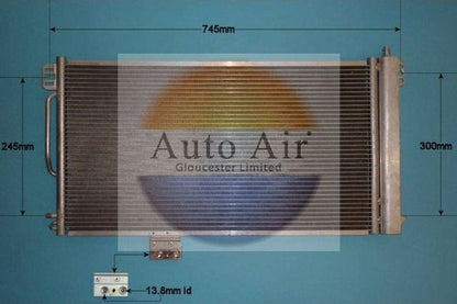 Auto Air 16-1211 Air Conditioning Condenser Fits Mercedes-Benz C-Class CLK SLK