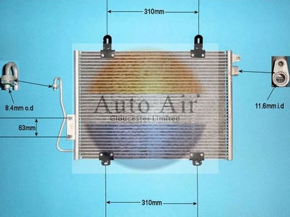 AUTO AIR 16-1271 Air Conditioning Condenser A/C Air Con Fits Renault Clio