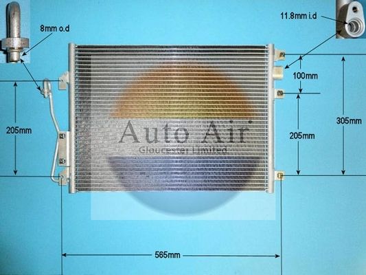 AUTO AIR 16-1280 Air Conditioning Condenser A/C Air Con Fits Nissan Renault