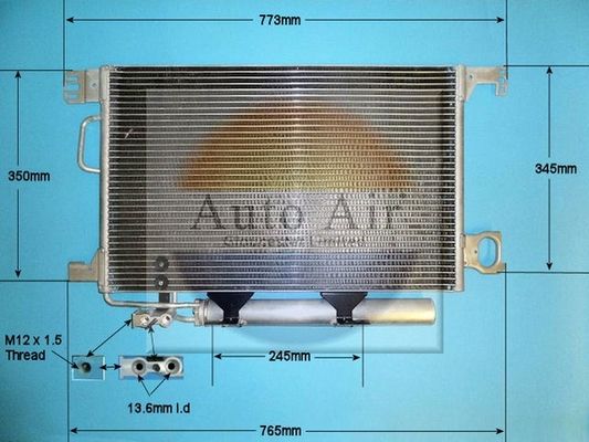 Auto Air 16-1316 A/C Condenser Air Conditioning Fits Mercedes-Benz C-Class CLK