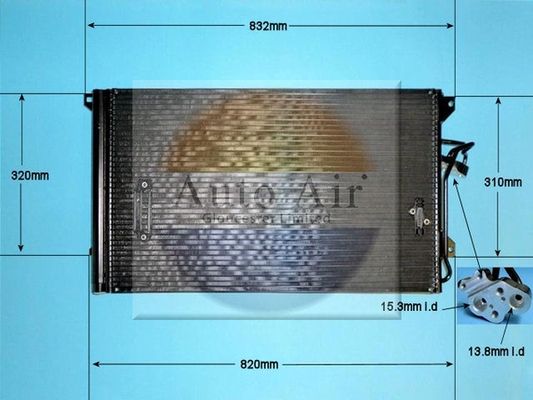 Auto Air 16-1418A A/C Air Con Condenser Air Conditioning Fits Audi Porsche VW