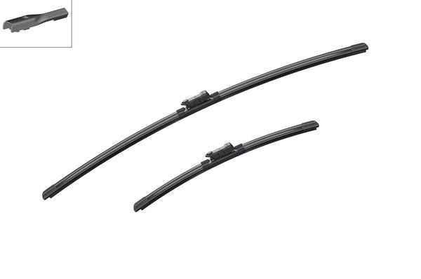 2 x BOSCH AEROTWIN A558S Flat Wiper Blades (Pair) Fits Citroen DS Peugeot Seat V